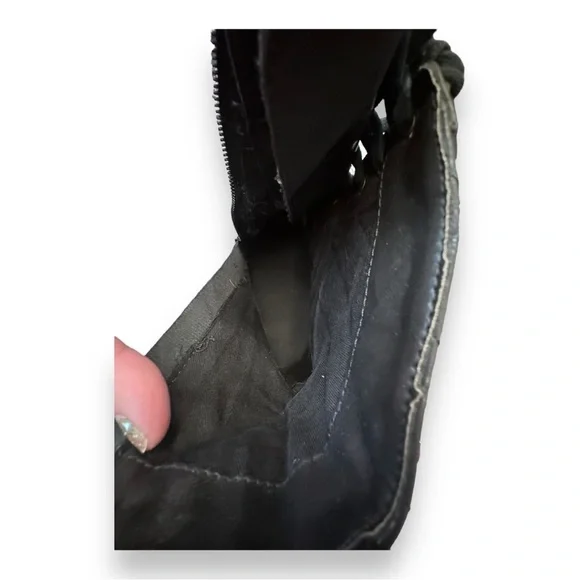 Women’s 11 Bebe Black Dorienne Studded Quilted Lace Up Combat Boot - Picture 11 of 16